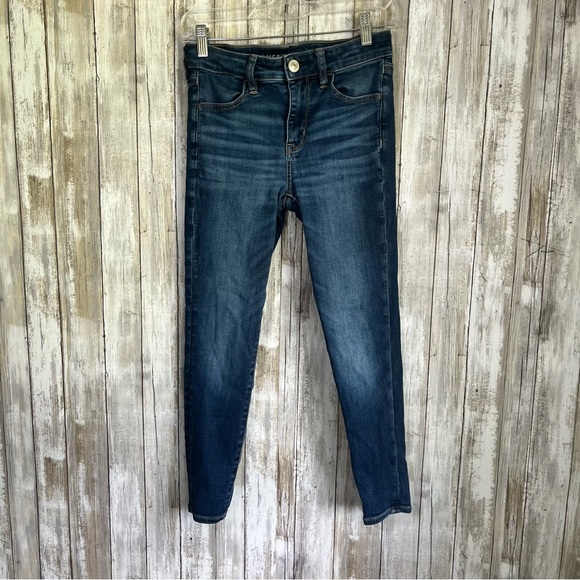 American Eagle Next Level Stretch Medium Wash High Rise Jegging X-Short - Picture 1 of 7